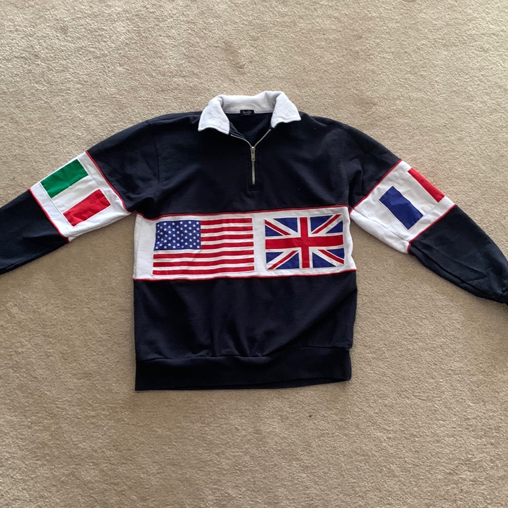 Brandy Melville flag sweatshirt